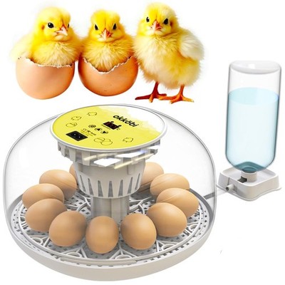 Okkobi M12 Egg Incubator with Automatic Turner and Humidity Control - 12/24 E...