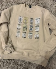 Women s Cream Sweatshirt with Pickles Graphic Sz m