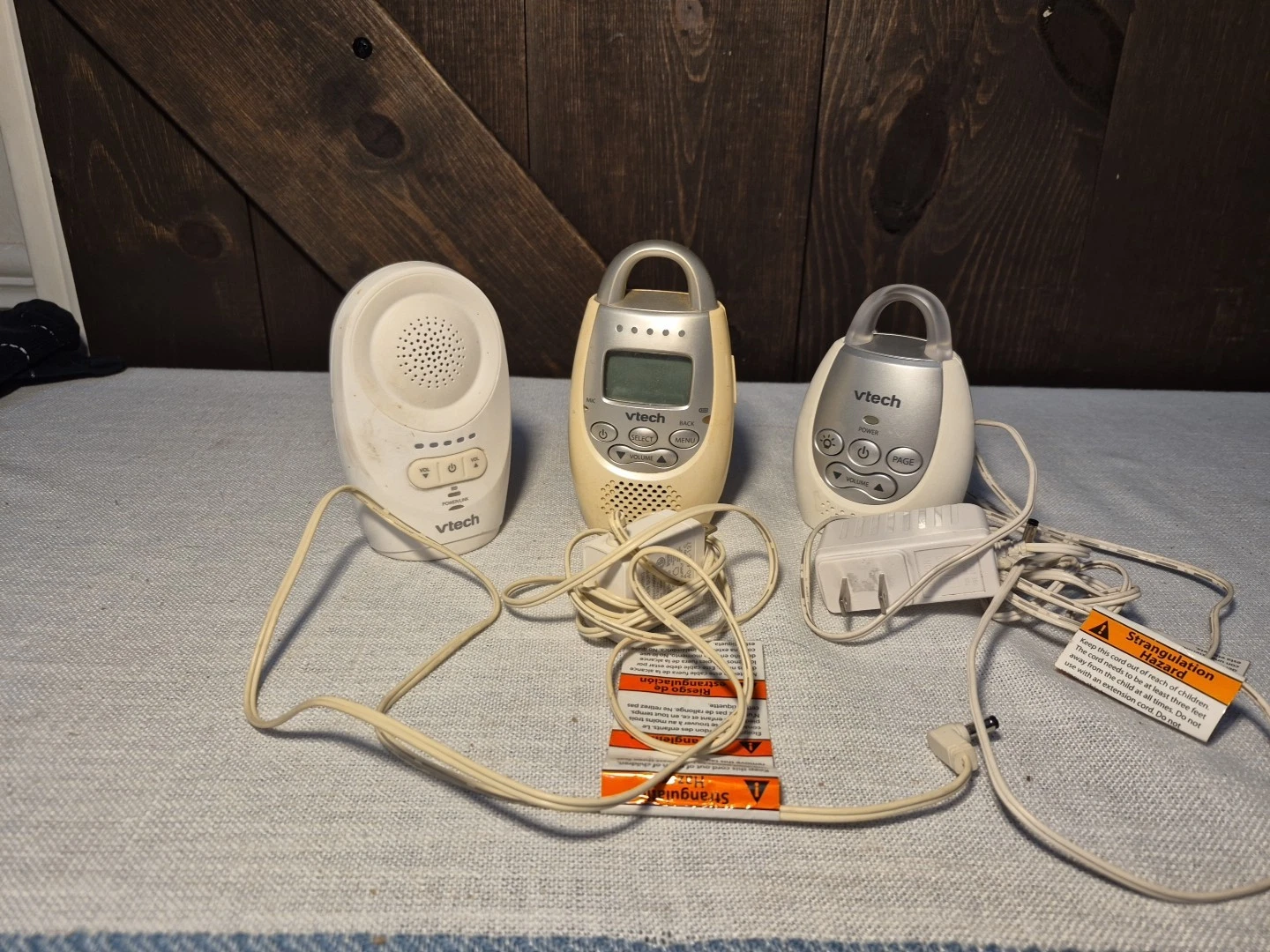 LOT OF 3 Vtech Audio Baby Monitor & Cords Model DM221 DM1111