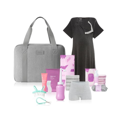 Frida Mom 30-teiliges vorverpacktes Krankenhaus & Wickeltasche Essentials Geschenkset, enthält...