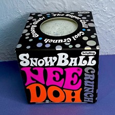 Schylling Rare Snowball NeeDoh Crunch Squeeze White/Blue