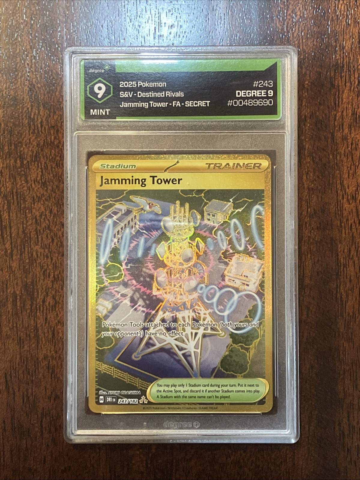 Pokemon TCG Jamming Tower 243/182 Sv10: Destined Rivals Holo Hyper Rare Degree 9