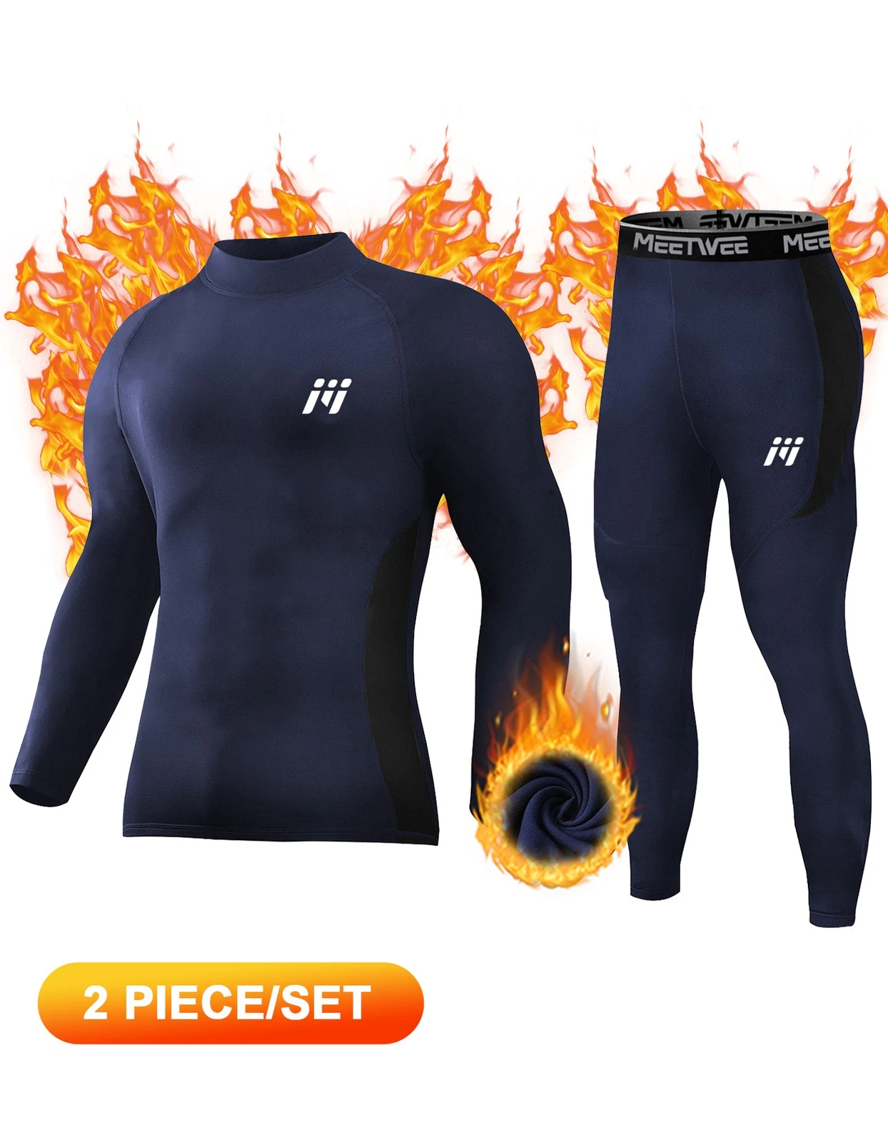 Men's Winter Thermal Soft Fleece Lined Underwear Set Long Johns Top&Bottom Warm
Opens in a new windo
