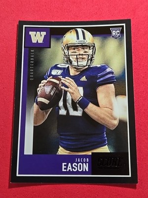 2020 Jacob Eason ROOKIE RC Panini Score Black Parallel #354