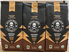 Death Wish Medium Roast Ground Organic Coffee 3 Packages