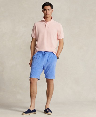 Polo Ralph Lauren Drawstring Shorts Men's Small Harbor Island Blue 7.75 In Terry - Picture 4 of 7