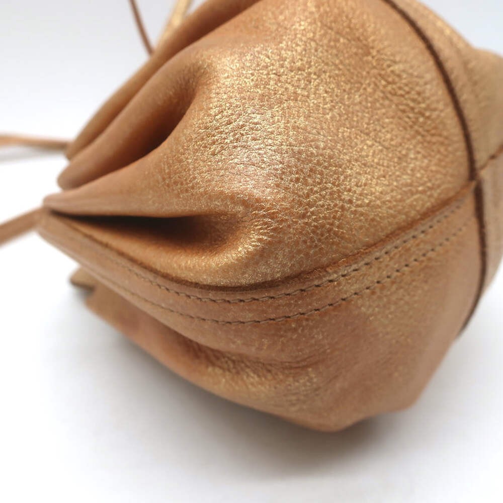 Il Bisonte Drawstring Mini Dumpling Bag Copper Me… - image 9