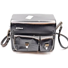 Vintage Nikon FB-5 Hard Shell Dark Brown Leather Camera Case - 401