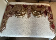 Custom Valance Elegant Silk? Waterfall Jabots Fancy Beaded Trims