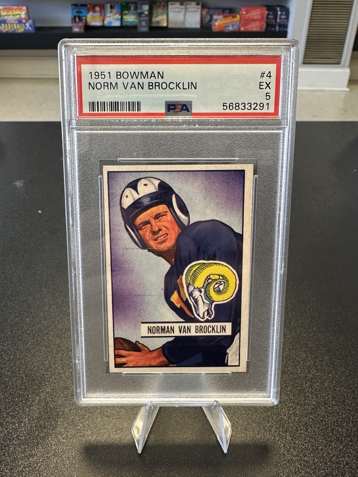 Norm Van Brocklin #4 (Football Cards 1951 Bowman) — is it worth grading?