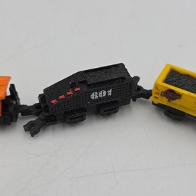 Open 1989 Galoob Micro Machines Trains Illinois Central Freight Lot Of 5