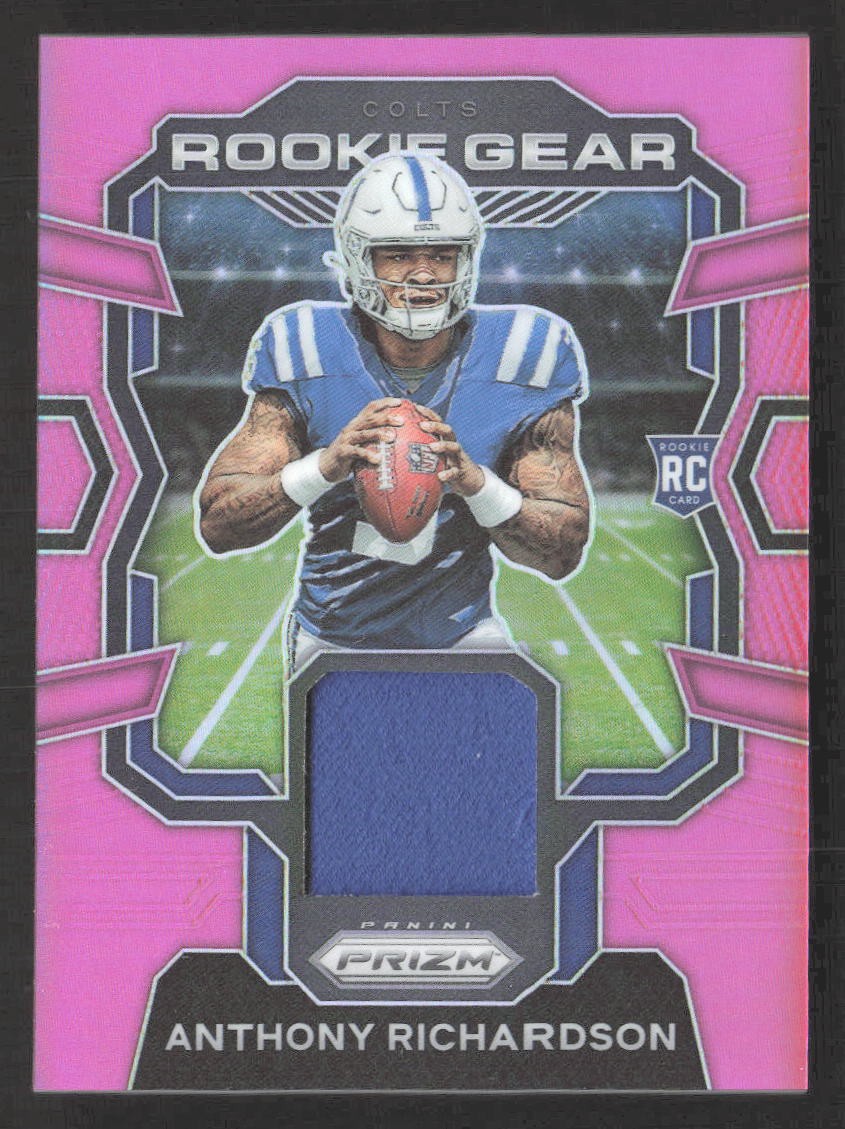 2023 Prizm #RG-AR Anthony Richardson Rookie Gear PINK RC Patch Colts
