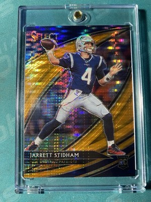 Jarrett Stidham 2019 Select 218 FOTL Neon Orange Pulsar Prizm RC 10/11 Patriots