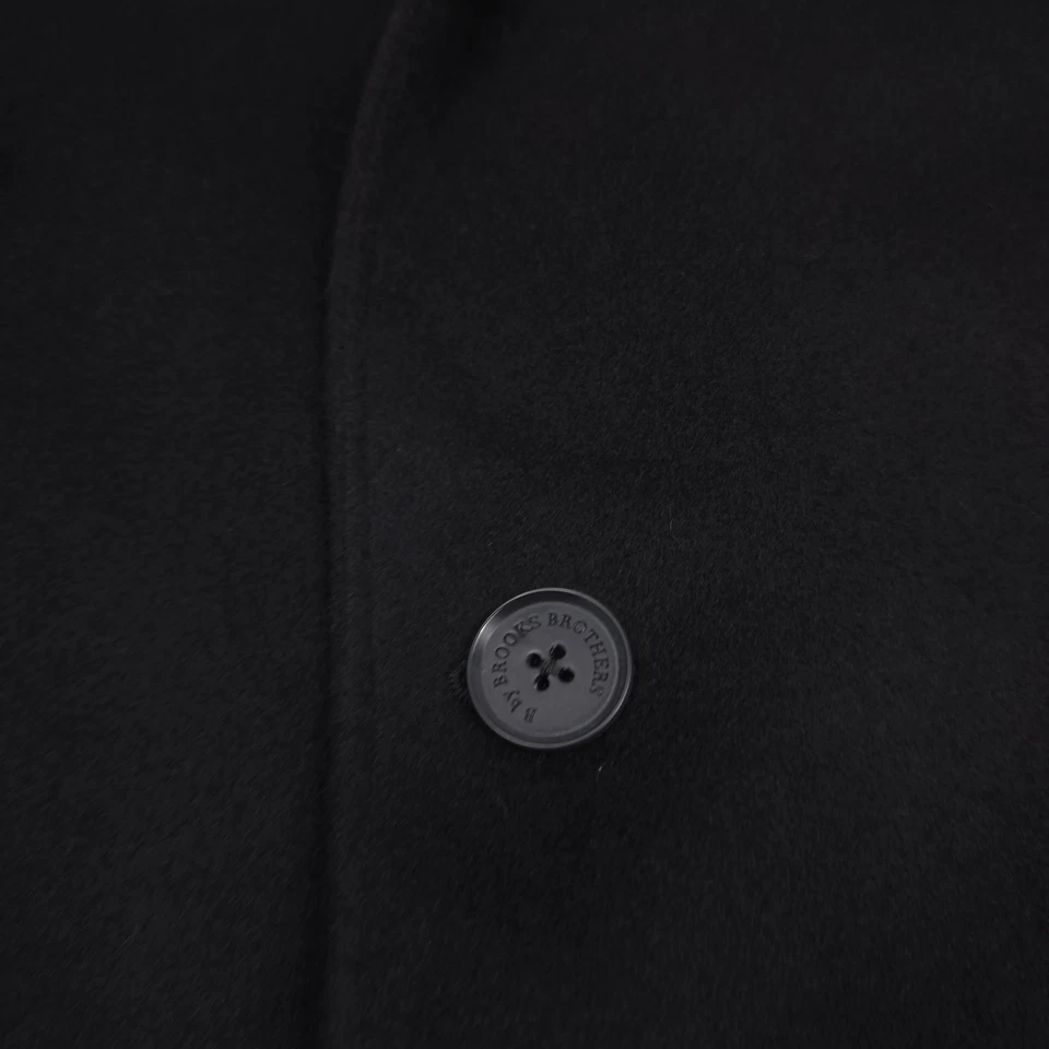 $495 B by Brooks Brothers Mid-Weight Black Wool Overcoat Mens Size 44L - Image 4 of 4