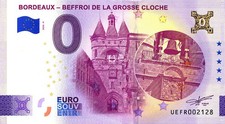 33 BORDEAUX Beffroi de la Grosse Cloche, 2026, OR, Billet Euro Souvenir