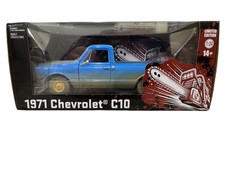 Greenlight 1971 Chevrolet C-10 Blue Chainsaw Weathered 1/24 84223