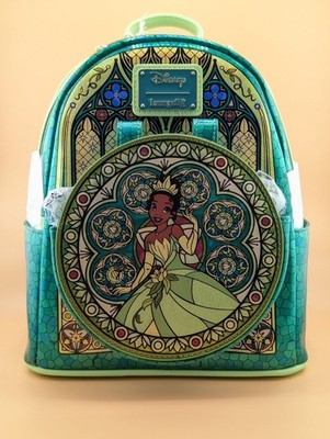 Loungefly Disney Princess Tiana Stained Glass AOP Mini Backpack NWT PATF