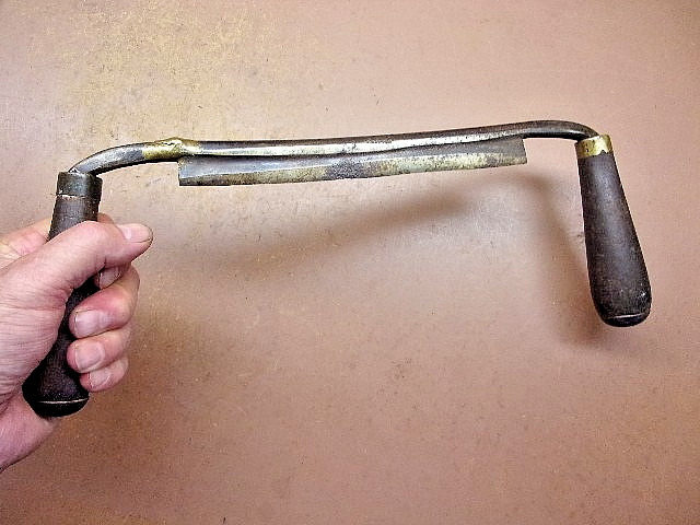 Vintage D.R. Barton 8" Straight Draw Shave Knife Planer Tool Damaged/Repaired