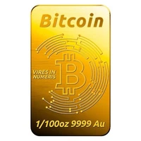 1/100 oz 9999 Fine Gold Bar Bitcoin