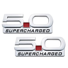 2pc Chrome For 1979-2022 5.0 Supercharged Fender Emblem Badge Logo 2pc Chrome For 1979-2022 5.0 Supercharged Fender Emblem Badge Logo