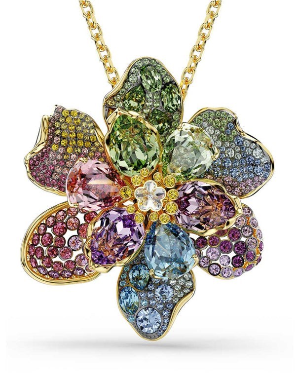 Collier Swarovski Idyllia Fleur pendentif floral modulable pour vos tenues de soirée et mariages