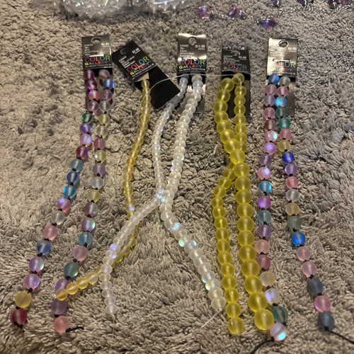 Color Gallery Bead Lot: Matte Multicolor 5 Strands