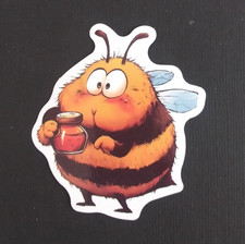 Bumblebee Holding Jar Of Honey Animal Sticker 2.5