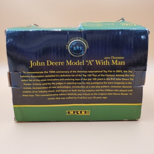 Ertl John Deere Model  "A" With Man Tractor Diecast Metal 1/16 - Picture 3 of 7