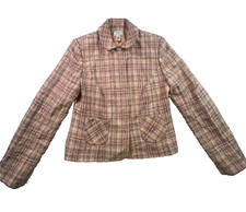 Ann Taylor Loft Tweed Multicolored Jacket/Blazer Mixed Fabrics Size 10