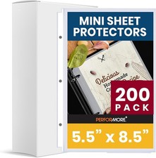 Heavyweight Clear Mini Sheet Protectors Holds 5.5 x 8.5 Inches Sheets Fits a