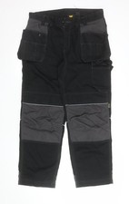 CAT Men's Black Cargo Workwear Trousers UK 34L Durable Pockets