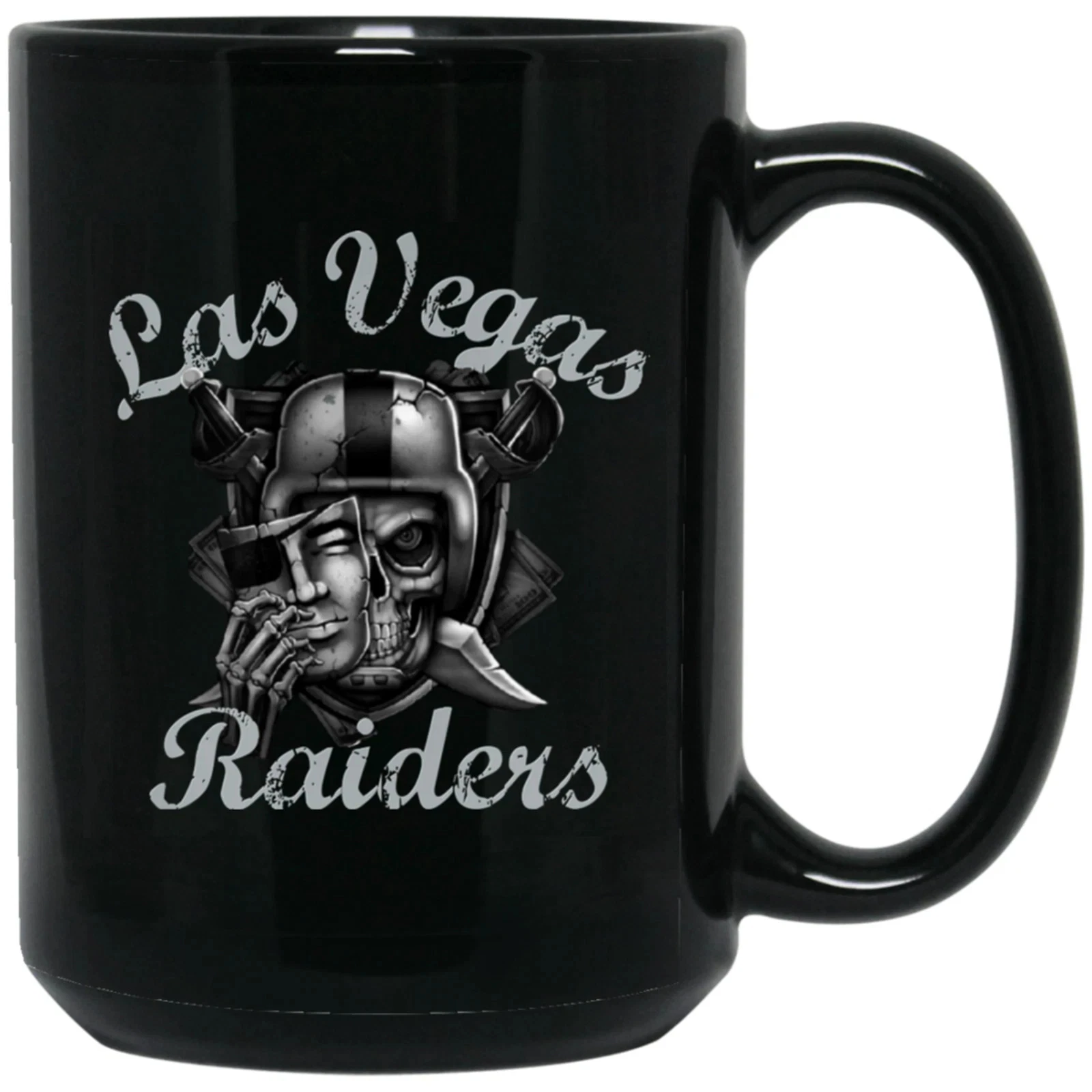 Las Vegas Raiders v1 Black Ceramic Coffee Mug Cup