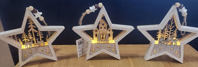 Sternförmige LED Weihnachtshänger / Baumschmuck / Kugel