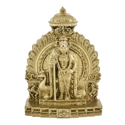 Lord Murugan Swamy mit Pfau Statue Idol für Büro/Zuhause (Größe: 12 cm Höhe)