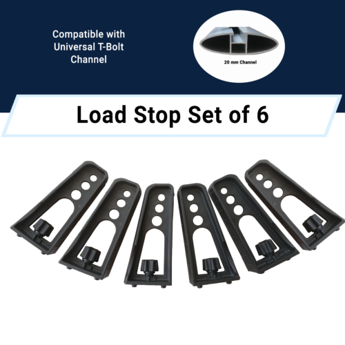 LOAD STOP FOR CROSS BARS - FITS UNIVERSAL 20mm T - TRACK BARS - SET OF 6 - Picture 1 of 6