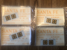 O Scale 4 identical sets Walthers Decals ATSF Combination Freight 22-03 yellow