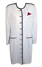 Vintage Leslie Fay Collection 90s Career Woman Dress Power Suit