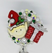 Christmas Elf Present Badge Reel ID Holder Nurse Teacher Vet Tech