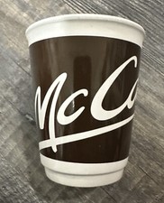 McDonald McCafe  2008 Coffee Mug Cup White/ Brown Ceramic Mug Germany