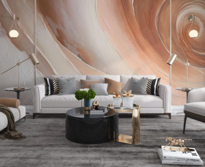 3D Abstract Texture Pink White Self-adhesive Removeable Wallpaper Wall Mural