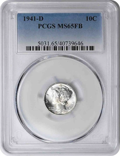 1941-D Mercury Silver Dime MS65FB PCGS