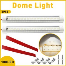 2X 108 Lamp Interior LED Strip Bar Van Car Bus Caravan ON/OFF Switch 12V 12VOLT