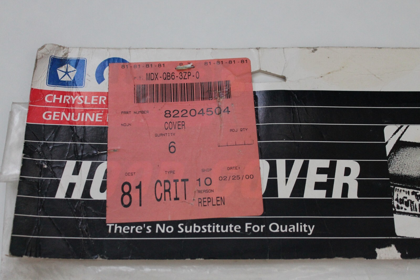 2000 Chrysler 300M Black Hood Cover Mopar part 82204504 sealed brand
