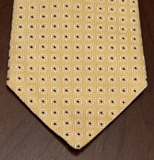 Vintage Tommy Hilfiger Gold Blue 100 Imported Silk Men  s Neck Tie Made In USA