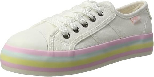 Womens Rocket Dog Magic Lace Up Flat Wedged Trainers White Size UK5 RRP £42 - Picture 7 of 7