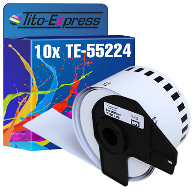10x Etikett für Brother P-Touch DK-N55224 54mmx30.48m QL 1050 QL 1050 N QL 1100