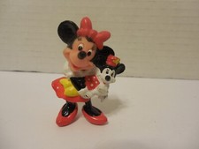 Vintage Minnie Mouse with Doll Disney Applause PVC Toy Figure