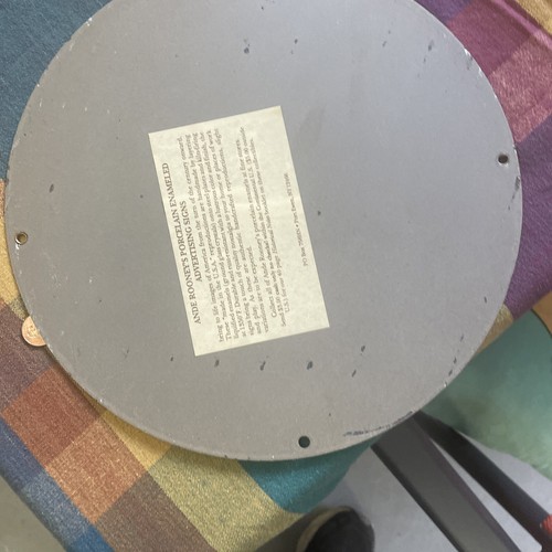 Vintage Chevrolet Corvette Round Porcelain? Enamel? Metal Sign - Picture 5 of 9