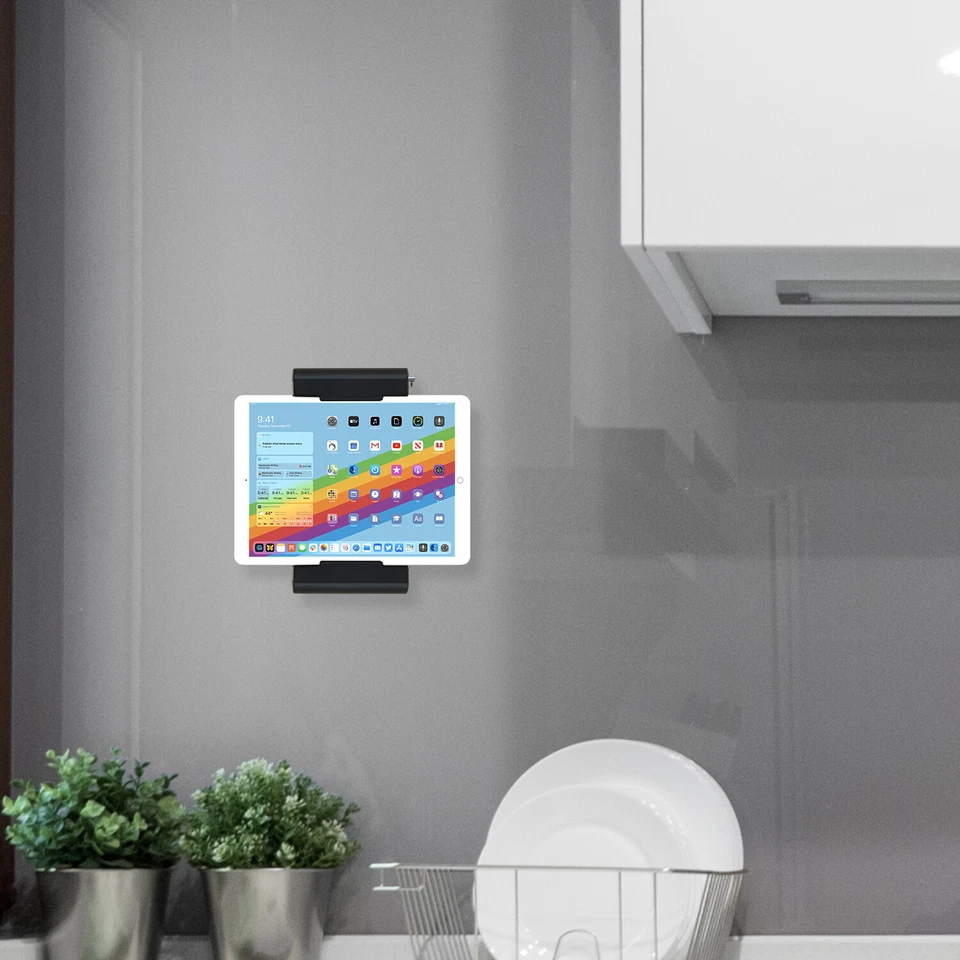 Wall Mount, Universal Kitchen Holder for iPad Pro,Air,Mini,Smartphones Tablets - Image 3 of 4