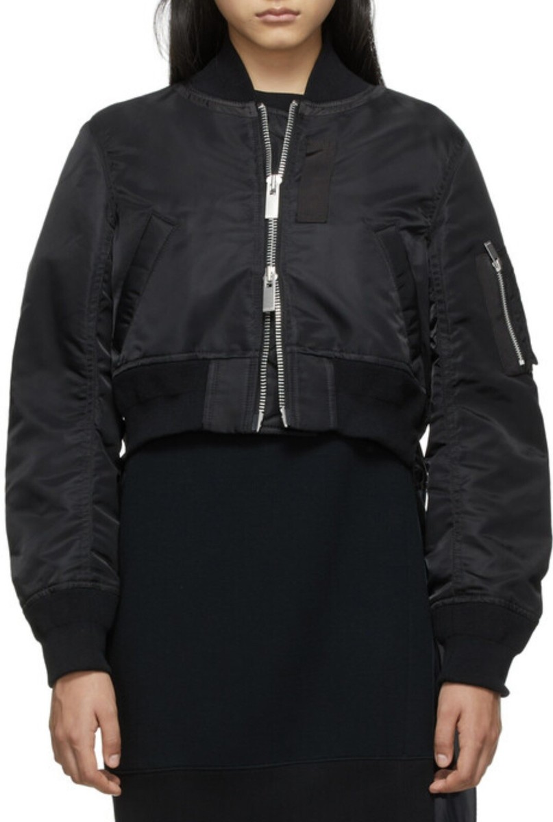 Sacai Black Nylon Twill Bomber Jacket | eBay Sacai Black Nylon Twill Bomber Jacket | eBay